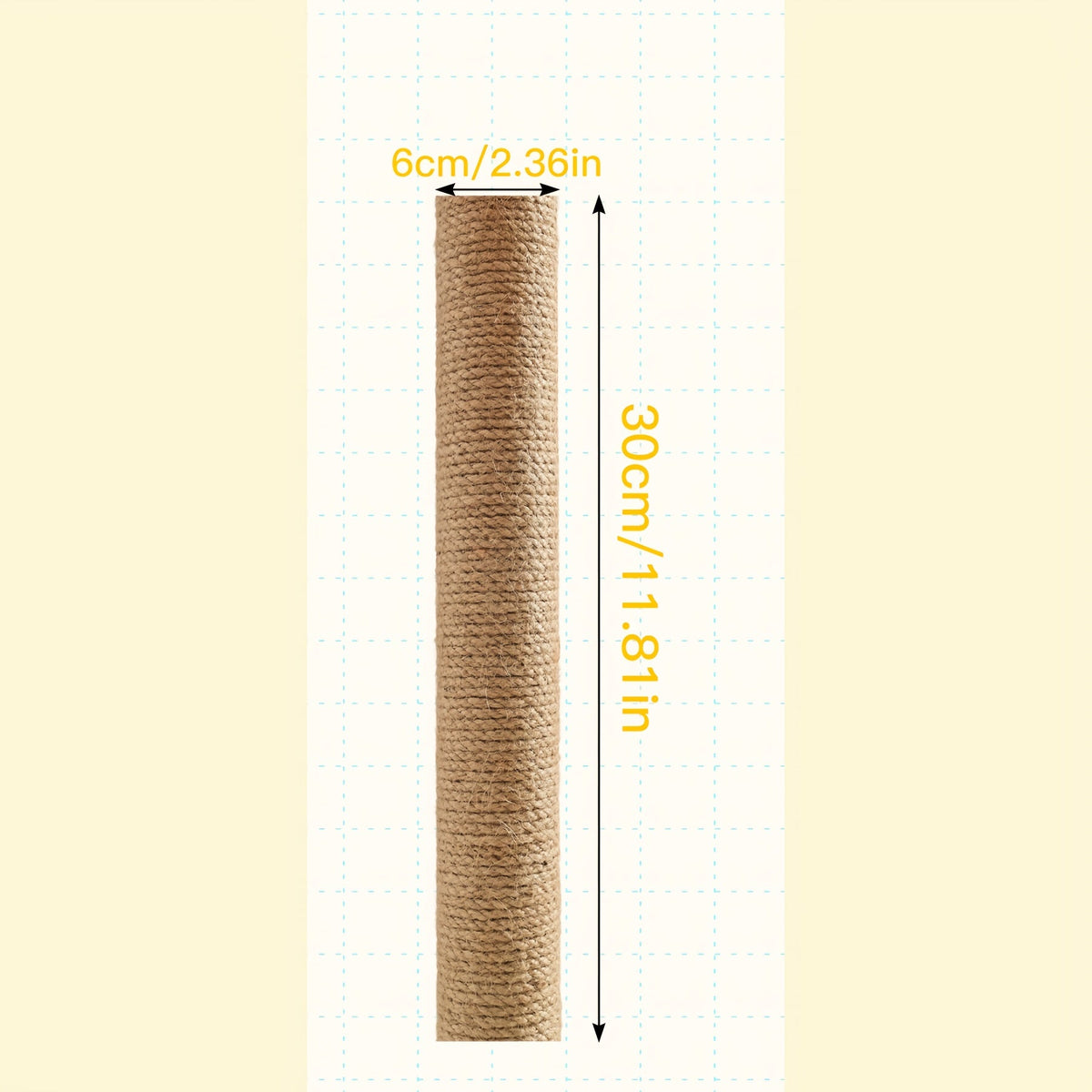Multi-Level Sisal Cat Scratching Post 4-in-1 with 6 Wooden Balls 2 Hanging Balls & 2 Feather Teaser Toys - Premium Thickened Sisal Anti-Slip Base for Indoor Cats M L XL + Replacement Pillars