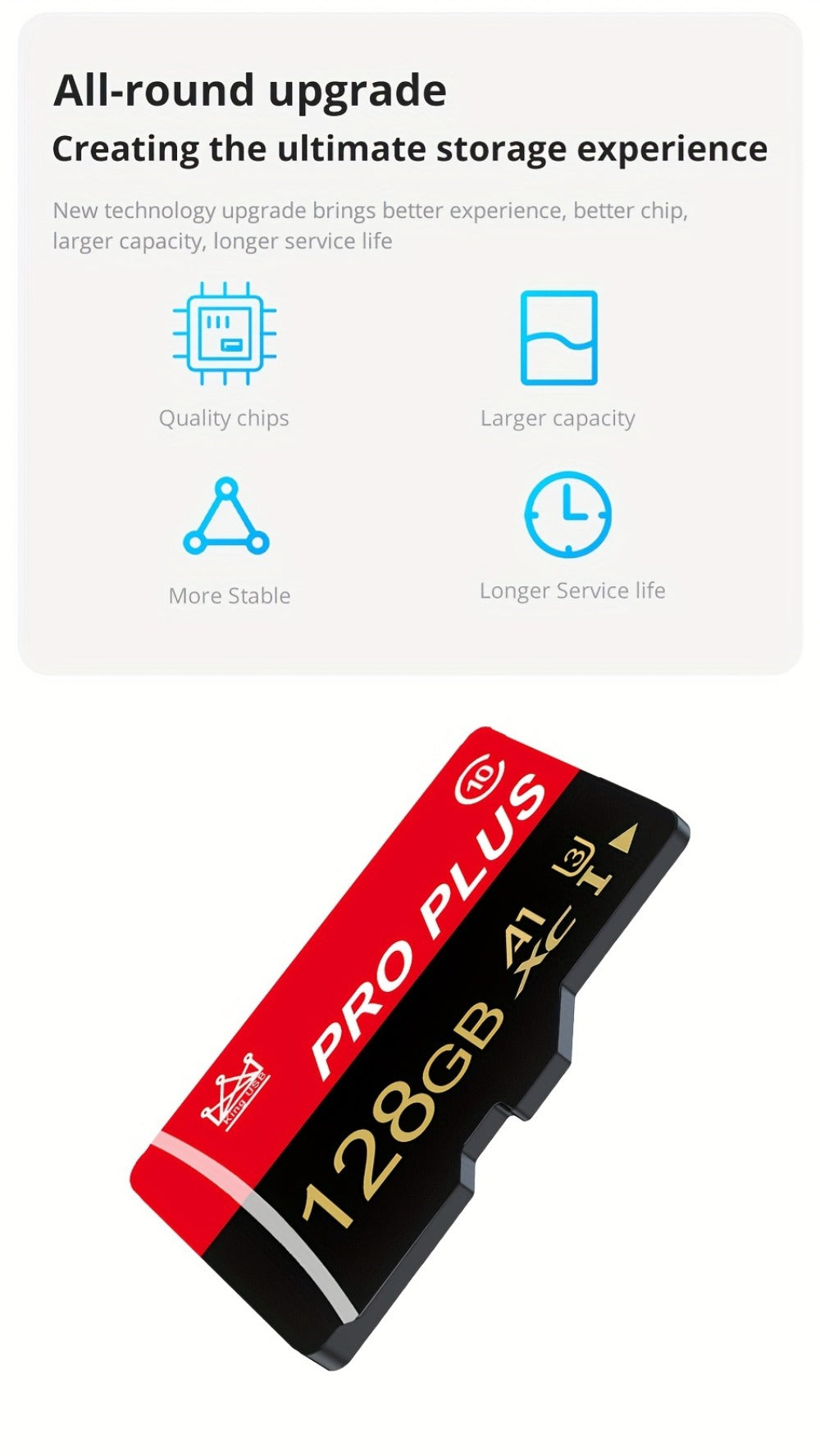 3-Pack Micro SD Card with Adapter 64MB 128MB 256MB 512MB – Class 10 U3 A1 TF Flash Memory Cards for Camera, Phone, Tablet, Car Audio, Game Console, Dashcam & Security Camera