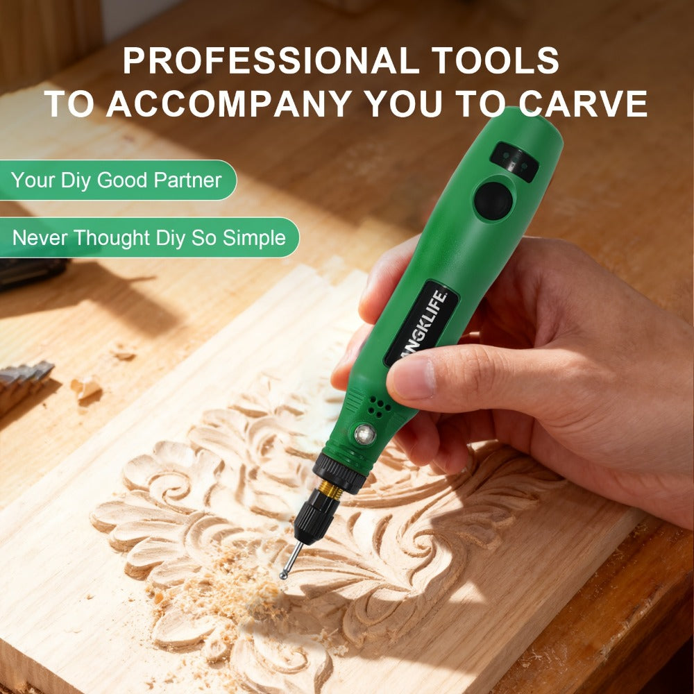 Cordless Rotary Tool Kit 102pcs – Rechargeable Engraving Pen with Adjustable Speed for Wood Carving, Sanding, Polishing & Etching, Portable Mini Electric Grinder