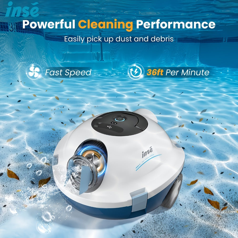 Cordless Robotic Pool Cleaner with 90-Min Runtime – Self-Parking Auto Vacuum | Floating Bracelet Retrieval | Covers 65Ft / 1100 Sq Ft | Lightweight for Above Ground & In-Ground Flat Bottom Pools | 5 Colors