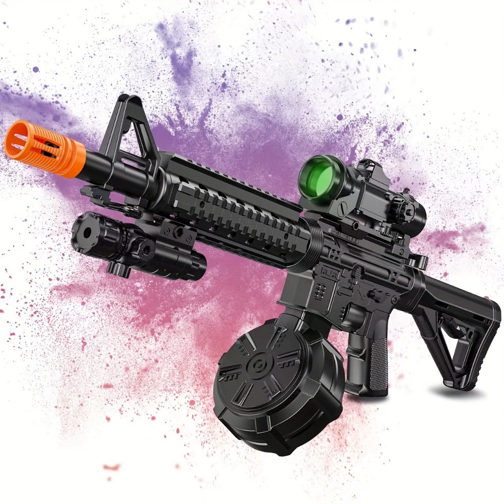 Large Drum Magazine Automatic Dual Mode Foam Blaster – Full Auto & Semi-Auto Outdoor Team Battle Toy Gun for Kids Boys Ages 8+, Christmas Birthday Gift Red