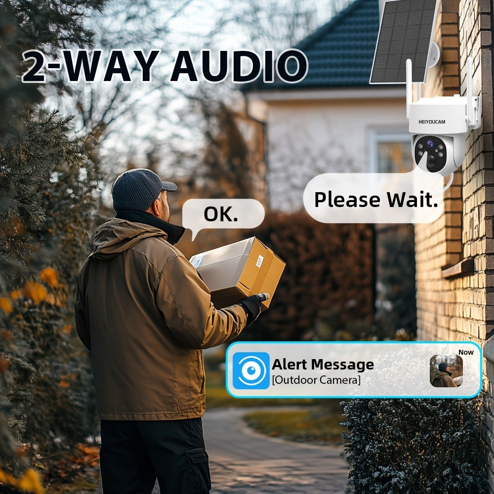 360° Solar PTZ Outdoor Security Camera 3MP, AI Human Auto-Tracking, Smart Siren Alarm, Spotlight Color Night Vision, Two-Way Audio, Weatherproof WiFi – Wire-Free Solar CCTV with Active Deterrent