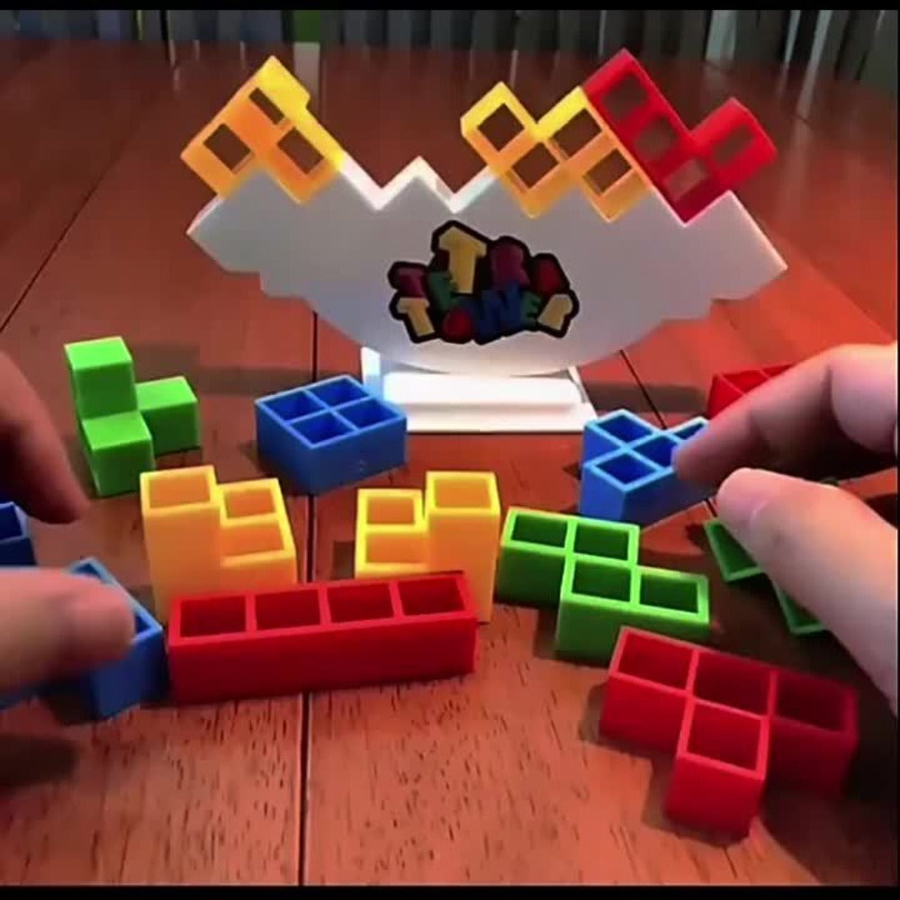 Balancing Stacking Blocks Game Set, Tumble Tower Family Game in 16 to 68 Piece Sizes