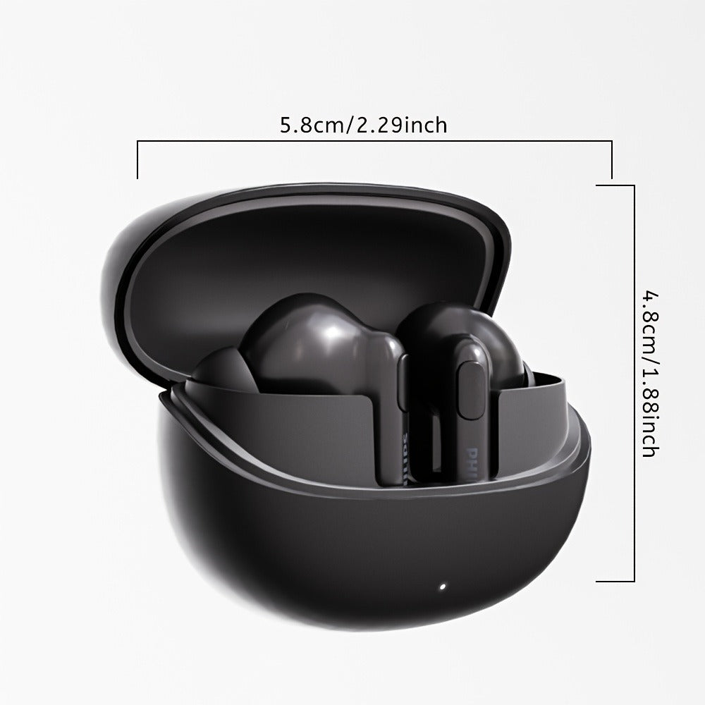 Philips 2026 Wireless Earbuds V6.0 Dual Stereo In-Ear Noise Reduction Long Standby Type-C Charging Comfortable Fit for Birthday Independence Day Holiday Gift iOS Android