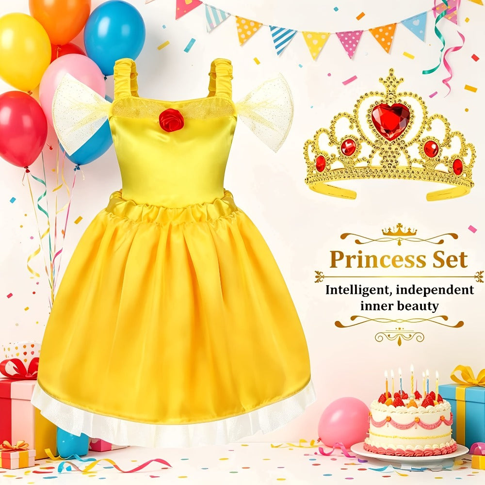 Princess Dress-Up Costume Set with Role-Play Outfits and Accessories