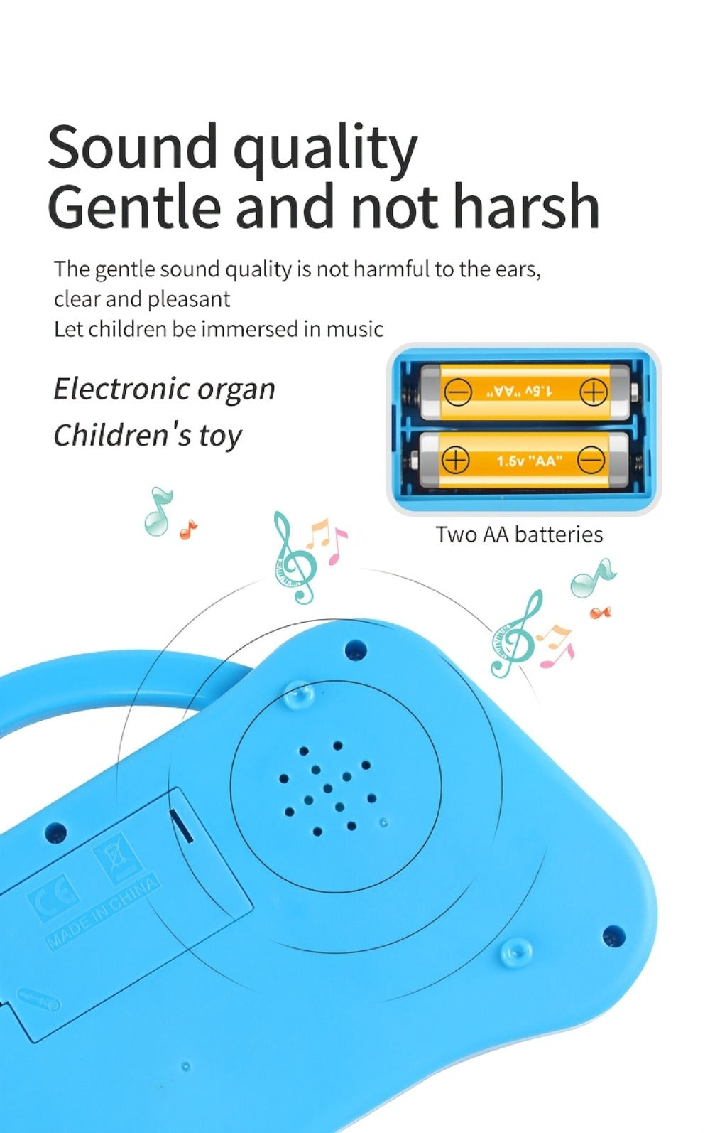 Kids Mini Piano Keyboard with 13 Keys, Electronic Music Toy in Four Colors