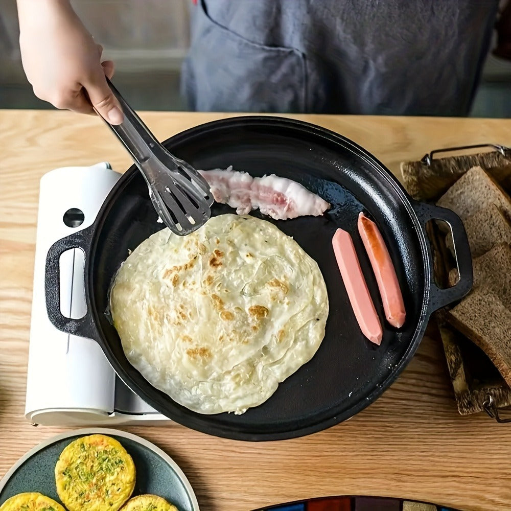 Cast Iron Frying Pan Non-Stick 11 Inch 28cm – Rust-Proof Anti-Deformation Even Heating | Oven & Induction Safe Skillet for Pizza Barbecue & Camping | Durable Cast Iron Pan Single or 2-Pack