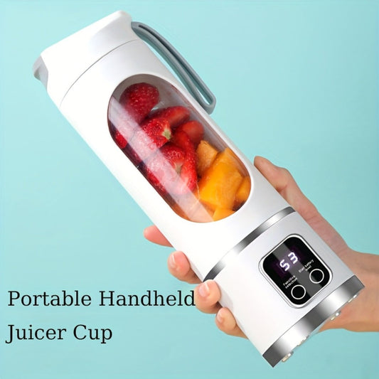 Portable Blender with LED Display and USB Rechargeable Li-Ion Battery for Smoothies