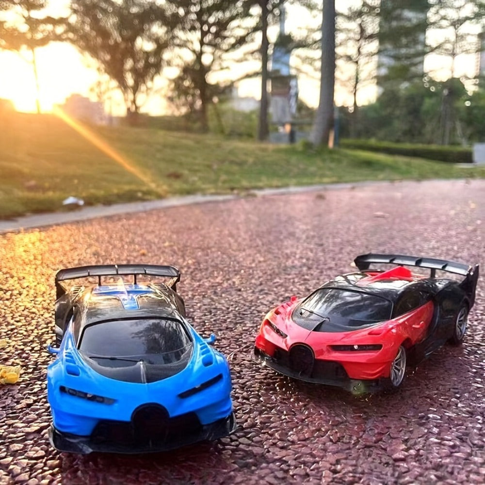 Drift RC Car 1:24 Scale with LED Lights, 4-Channel USB Rechargeable Sports Car Model