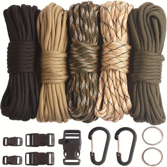 Paracord Bracelet Making Kit with Nylon Rope and 5 Buckle Types for DIY Crafts