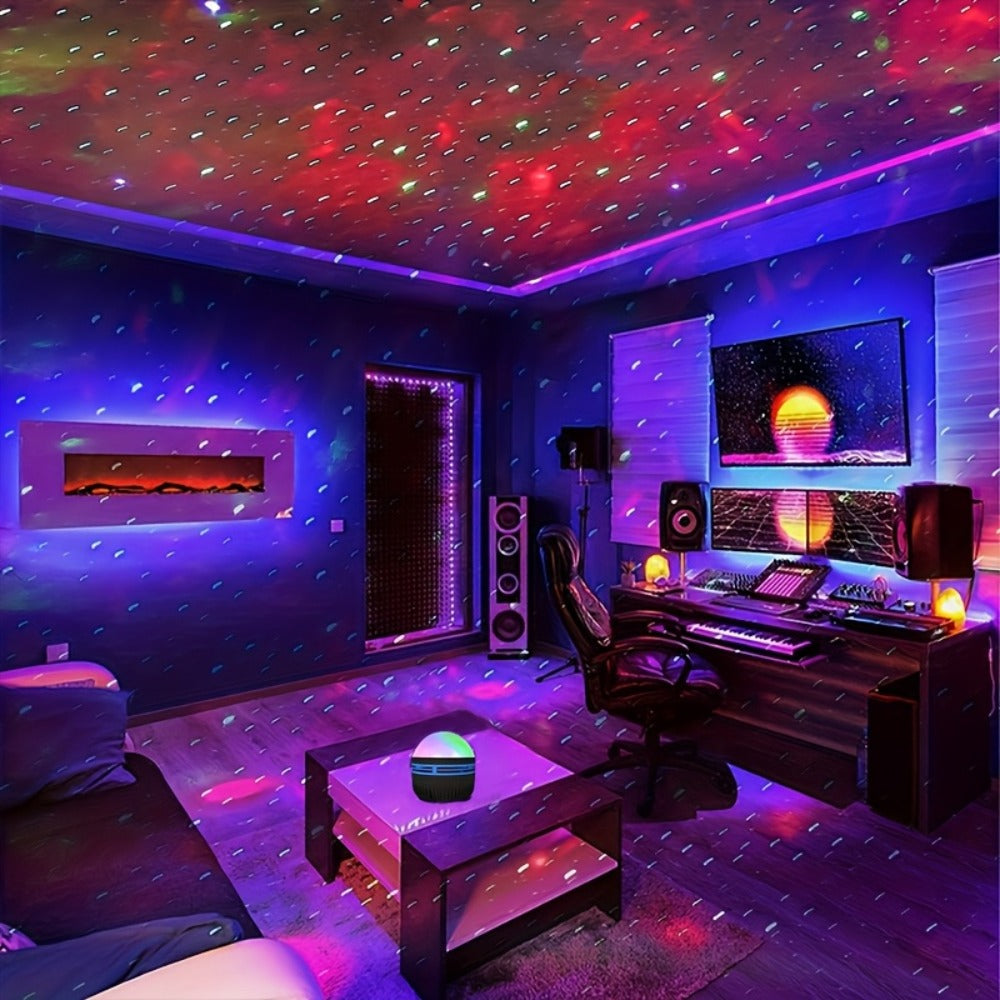 Aurora Borealis Star Projector with Remote – 7 Lighting Effects Galaxy LED Night Light for Bedroom, Camping, Wedding, Party, Halloween & Christmas Decoration