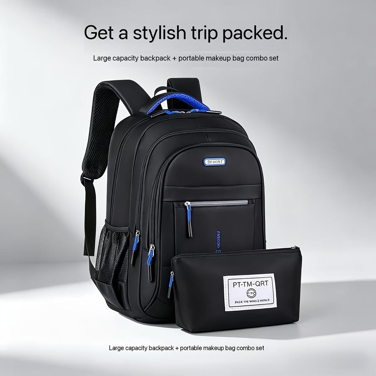 Business Travel Backpack for Men – Large Capacity Durable Nylon, Multi-Compartment, Adjustable Shoulder Straps, Dual-Purpose Campus & Work Bag | Available as Body Bag or Handbag & Shoulder Bag Set