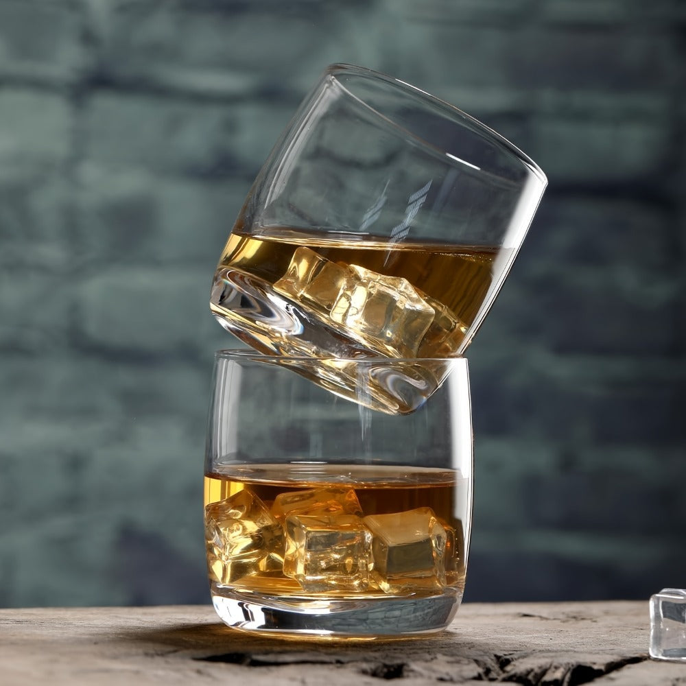 Crystal Rocks Glasses Set of 6 – 10.5oz Premium Whiskey Tumbler, Clear Bourbon Scotch Cocktail Drinking Glasses, Dishwasher Safe Old Fashioned Glassware for Home Bar, Restaurant, Gift for Men