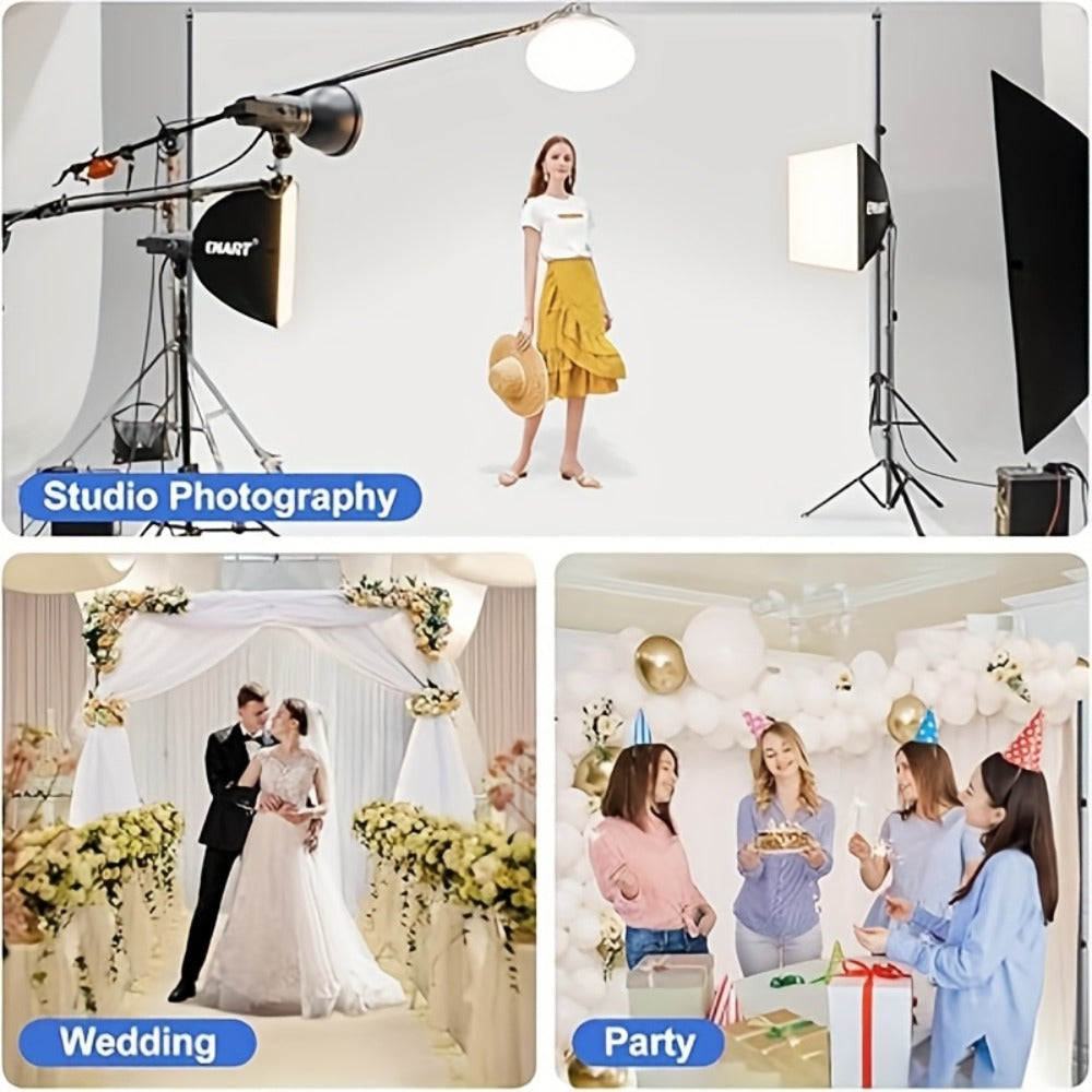 Balloon Projector Backdrop Stand 10x7Ft Adjustable with Carrying Bag, Background Support System for Photography, Events, Weddings, Party Decoration & Projector Display