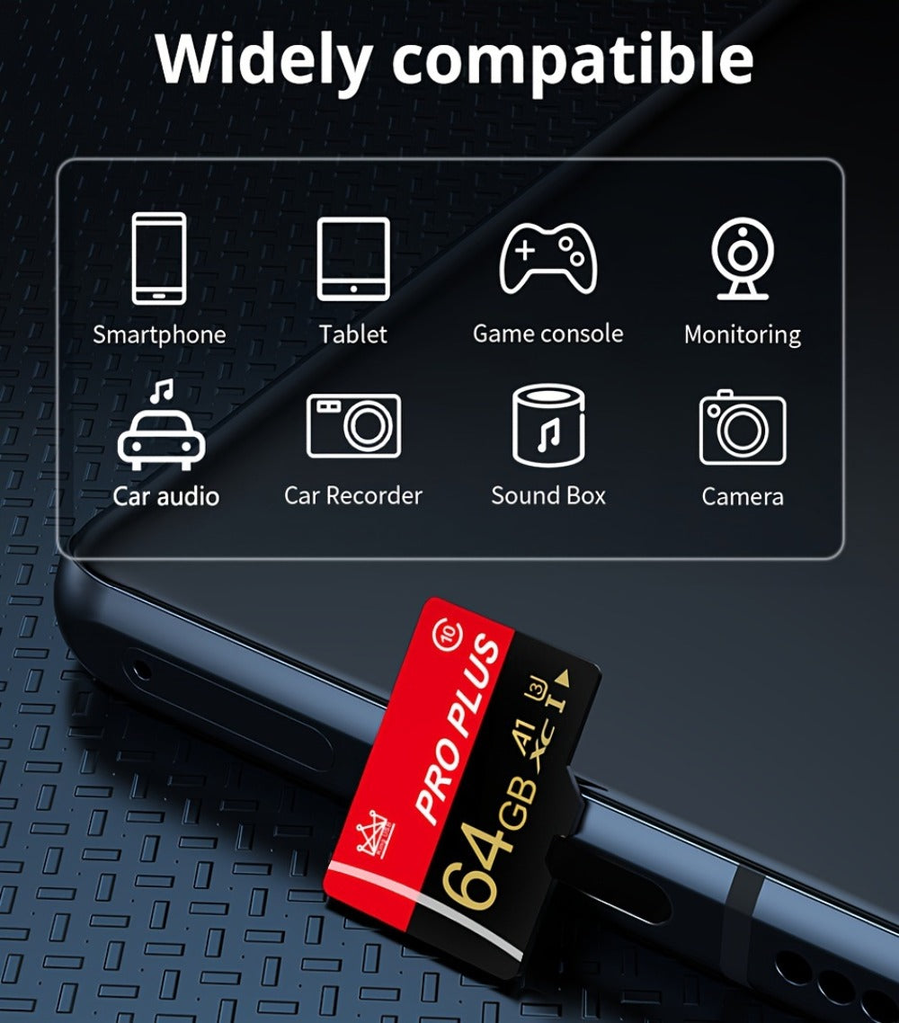 3-Pack Micro SD Card with Adapter 64MB 128MB 256MB 512MB – Class 10 U3 A1 TF Flash Memory Cards for Camera, Phone, Tablet, Car Audio, Game Console, Dashcam & Security Camera