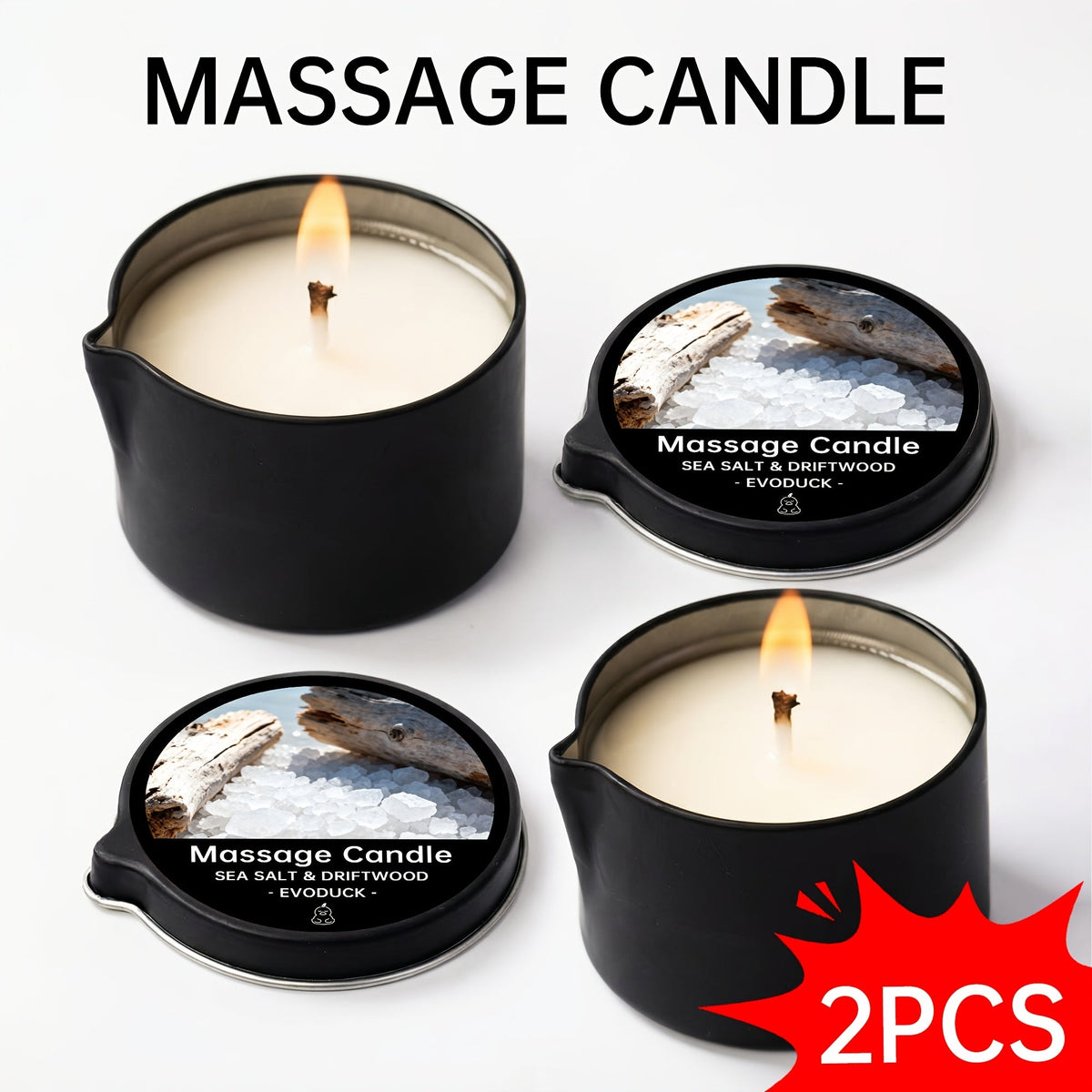 Massage Oil Candle 2-in-1 Soy Wax Scented Candle with Essential Oil Warm Moisturizing Body Lotion 20+ Scents Spa Pedicure Nail Salon Wedding Valentine Gift for Women