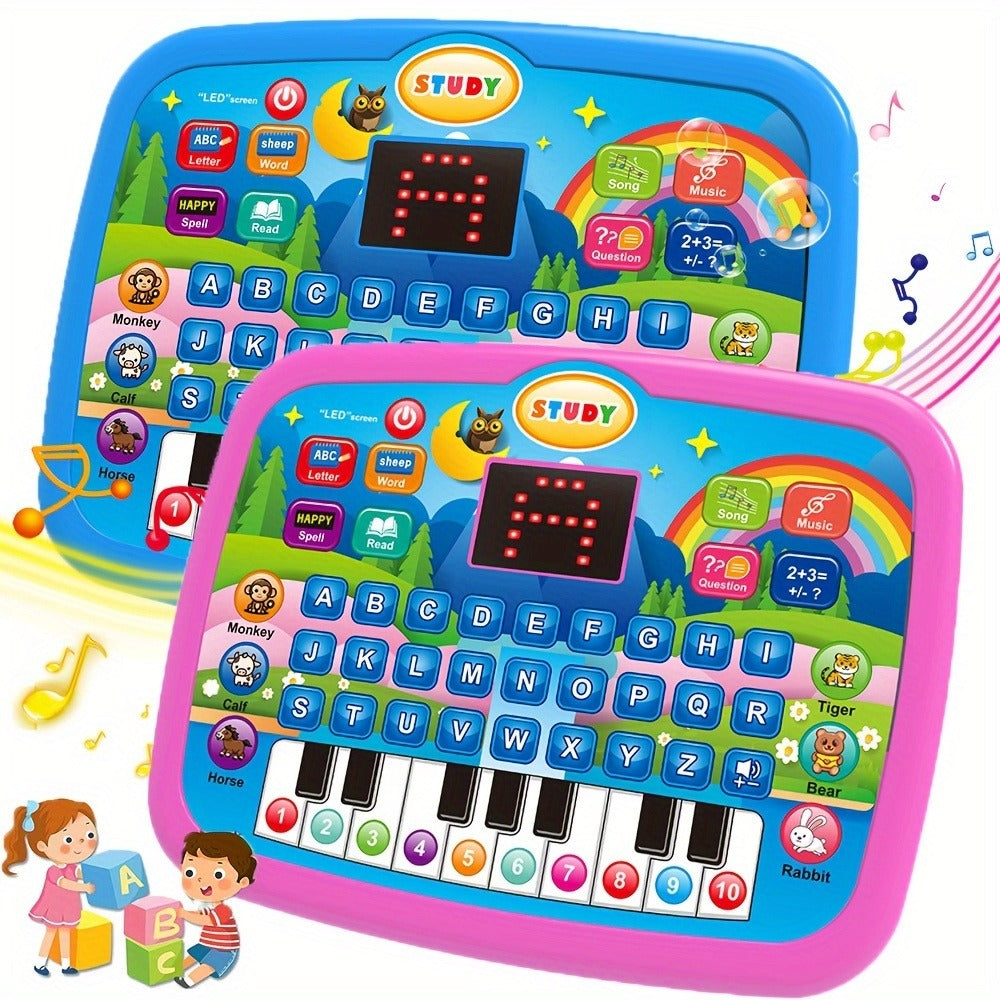 Educational Learning Machine for Kids with 2.2" Screen Alphabet Numbers Music Animals Piano Keys | Interactive Toddler Tablet Toy for Boys Girls Ages 2 3 4 5 | Best Birthday Christmas Gift
