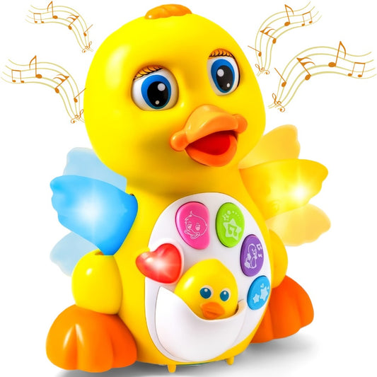 Dancing Musical Duck Toy with Walking Motion, Lights and Sounds