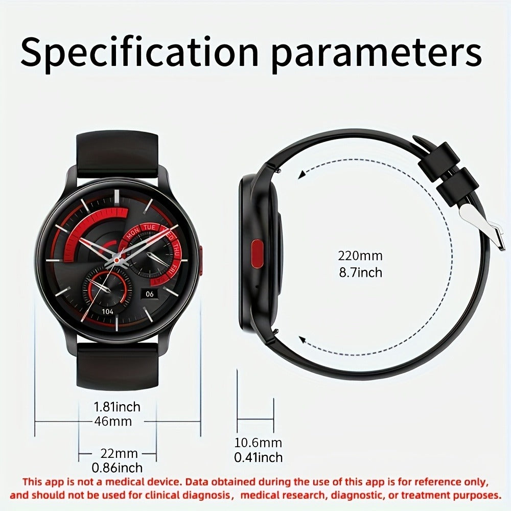 AMOLED Smartwatch for Men SENBONO 1.43" HD Bluetooth Calling, 100+ Sport Modes, DIY Custom Watch Face, Heart Rate Sleep Blood Oxygen Tracker, Long Battery, Black Mesh Steel Band – iOS Android Smart Watch