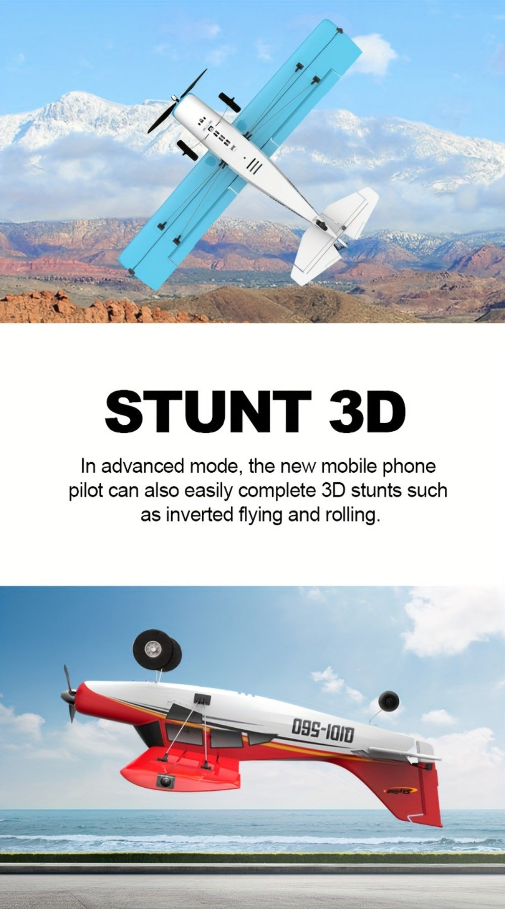 QIDI560 M7 Brushless RC Airplane, 6-Channel Fixed-Wing, 6-Axis Gyro
