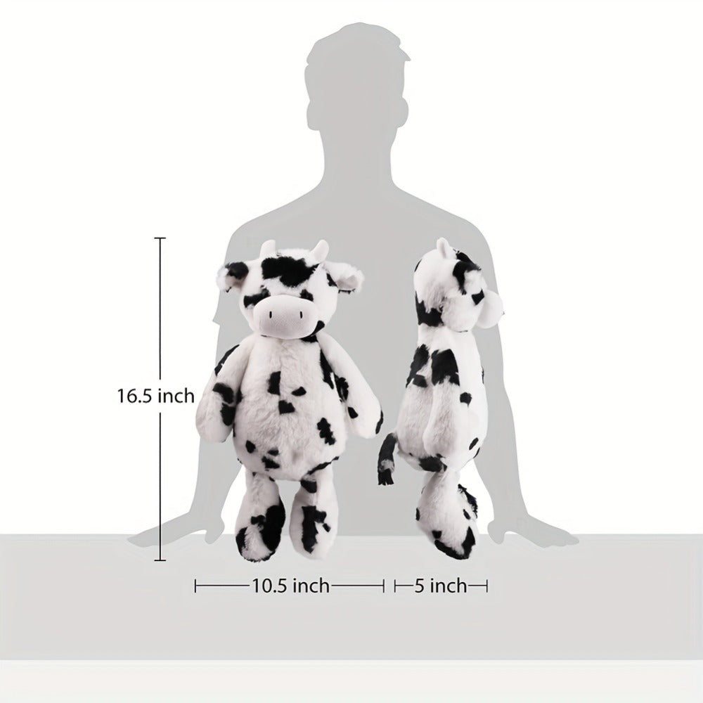 Cow Stuffed Animal Plush, 16-Inch Black-and-White Farm Animal Toy