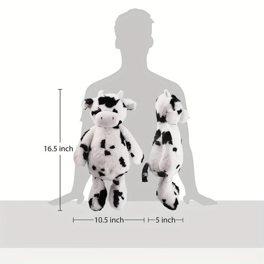 Cow Stuffed Animal Plush, 16-Inch Black-and-White Farm Animal Toy