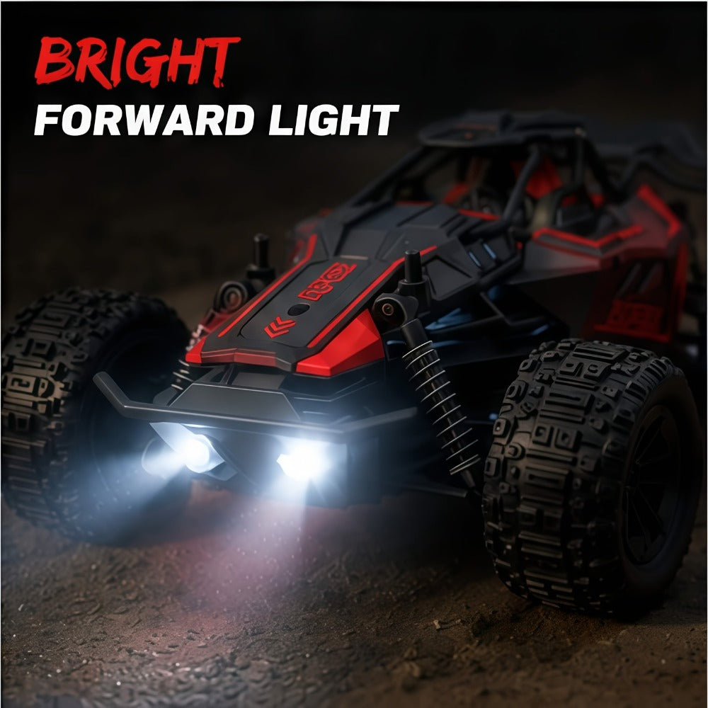 RC Monster Truck 1:20 Scale 4WD with LED Headlights, 2.4GHz All-Terrain Off-Road