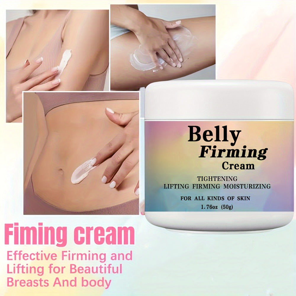 Belly Firming Cream with Hyaluronic Acid & Caffeine – Intensive Tightening & Lifting Body Lotion with Shea Butter Jojoba Oil & Vitamin E for Belly Buttocks Thighs Arms – Alcohol Free All Skin Types