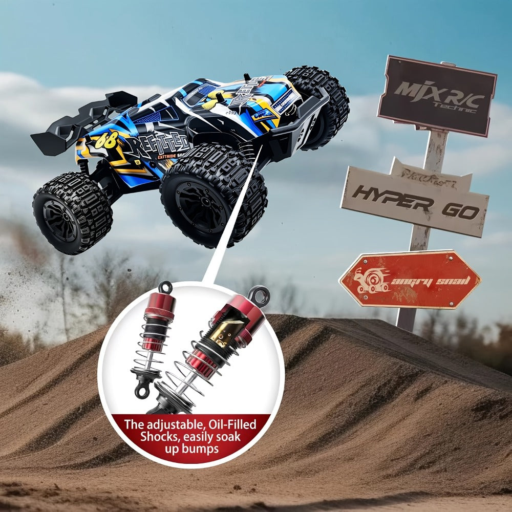 RC Monster Truck 4x4 All-Terrain Remote Control Off-Road Vehicle, 2.4GHz, Red