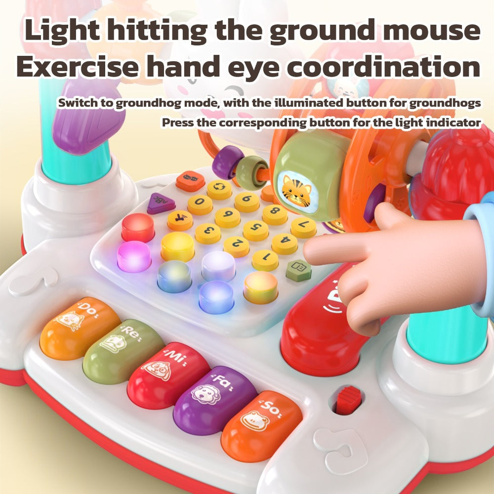 Rabbit Story Machine Toy for Kids with Piano Music & LED Lights – Multifunctional Educational Phone Toy, Storytelling Sensory Toy for Toddlers, Easter Birthday Christmas Halloween Gift for Boys & Girls