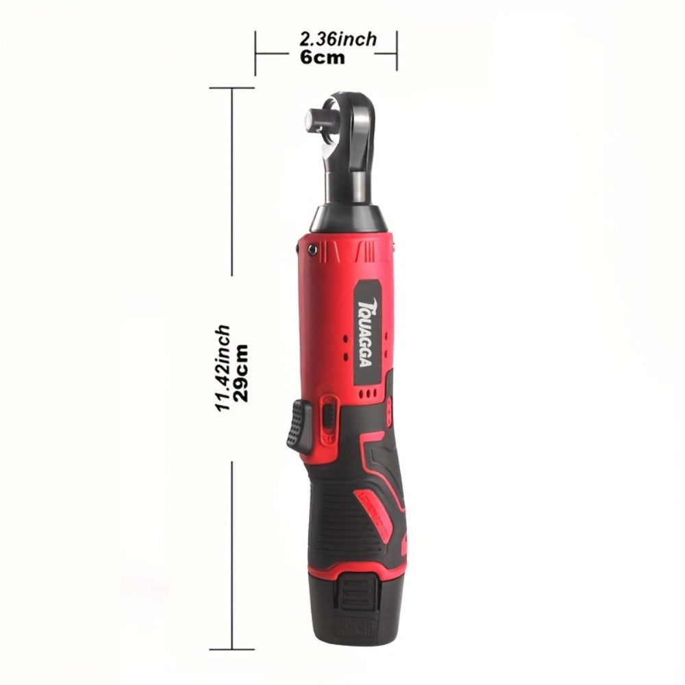 Cordless Electric Wrench QUAGGA 12V - 45Nm High Torque 3/8" Rechargeable Ratchet Wrench with Battery & Charger for Automotive Repair, Stage Truss & Home Improvement, Best Family Gift Tool