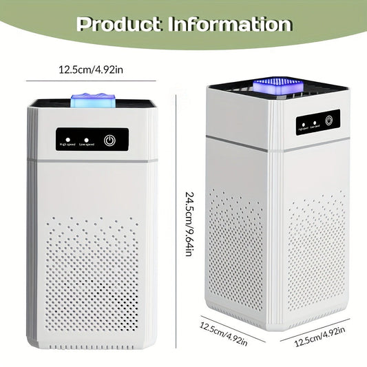 HEPA Air Purifier with 3 Speeds, Aromatherapy Mat and Filter Reminder, White