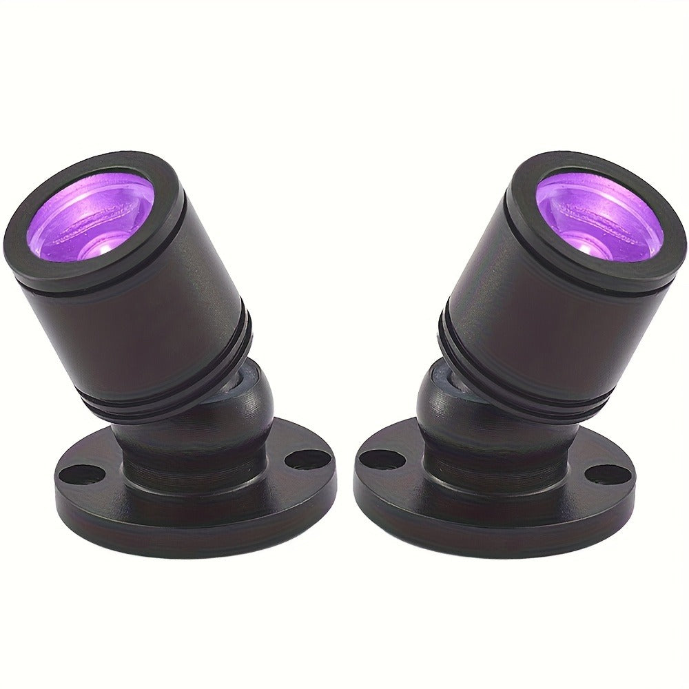 LED UV Blacklight USB Powered Mini Spotlight – Glow Party, Tapestry & UV Reactive Decoration with On/Off Switch