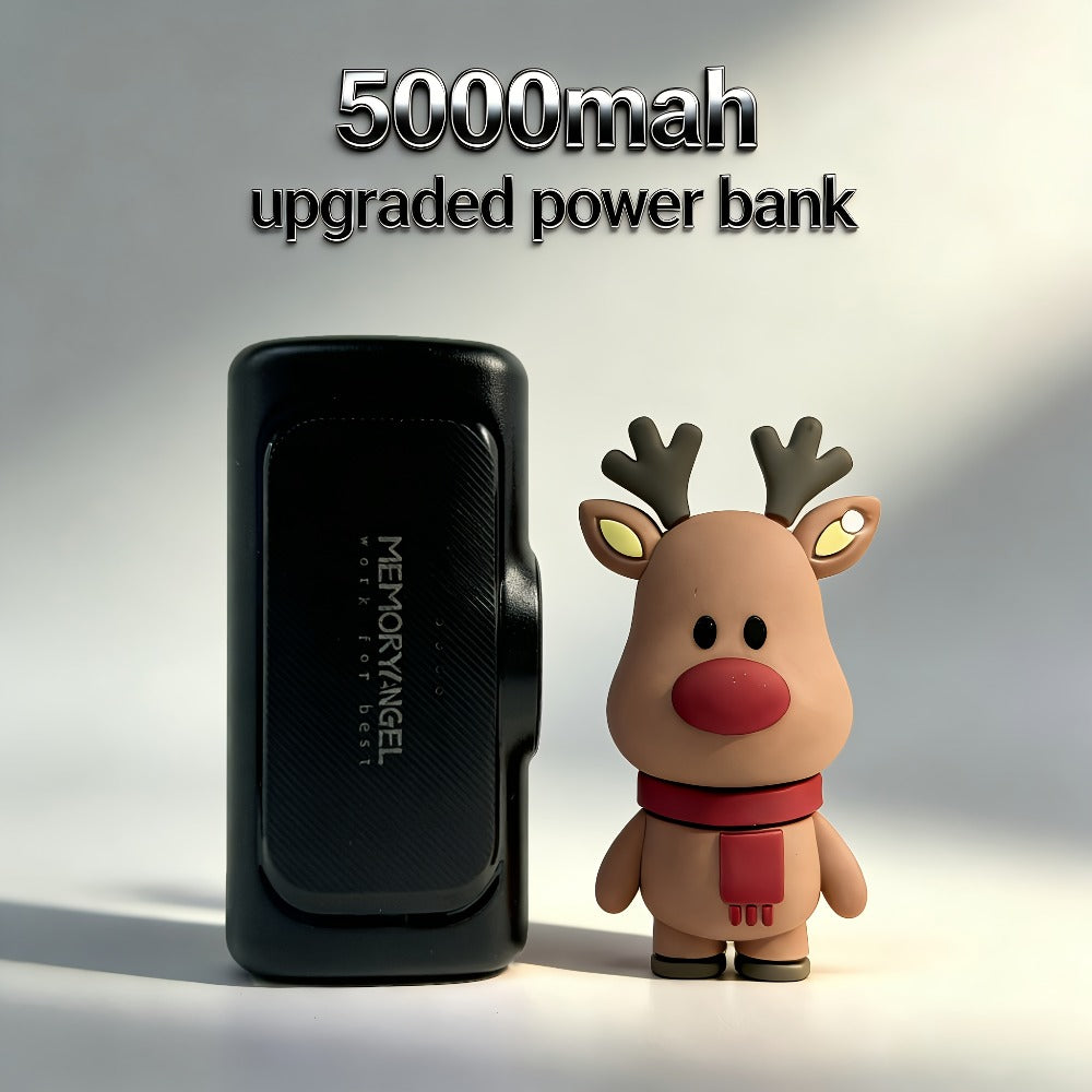 22.5W Fast Charging Power Bank Stand 5000mAh USB-C – Dual Mode Portable Charger with Built-In Phone Stand, Lithium Polymer Battery, Compatible with iPhone 17 16 15 Android Samsung, Emergency Travel Charger