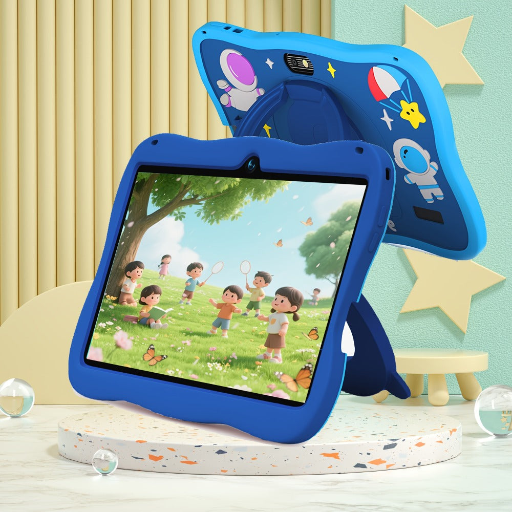 Kids Tablet 7 Inch Android 14 with Protective Case, 4GB RAM 32GB Storage, Parental Control, Google Kids Space, WiFi Bluetooth YouTube, Educational Gift for Toddlers Boys Girls Ages 3-12, Pink & Blue