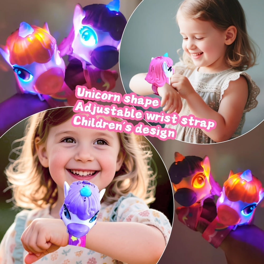 Unicorn Walkie Talkies for Kids 2 Pack, Glow in the Dark, Long Range 2-Way Radio Toy for Boys & Girls Ages 3-12, Outdoor Adventure Camping Hiking, Birthday Christmas Halloween Back to School Gift, Pink & Purple