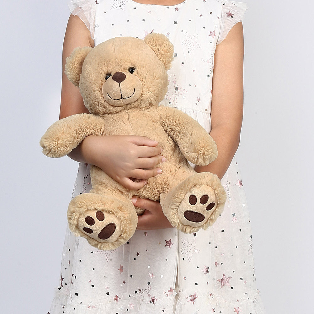 Teddy Bear Stuffed Animal 12 Inch Brown Soft Plush Huggable Classic Bear Toy Safety Eyes Cuddly Plushie Birthday Christmas Gift for Kids Toddlers Boys Girls