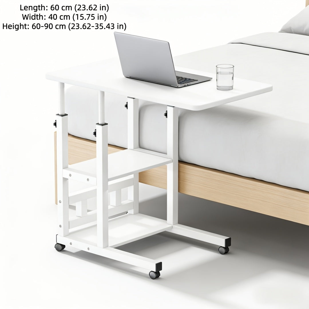 Bedside Table with Wheels Adjustable Height – Multi-Style Nursing Care Table for Elderly & Patients | Single & 3-Tier Rolling Overbed Dining Table, Home Medical Convalescent Furniture, 13 Styles