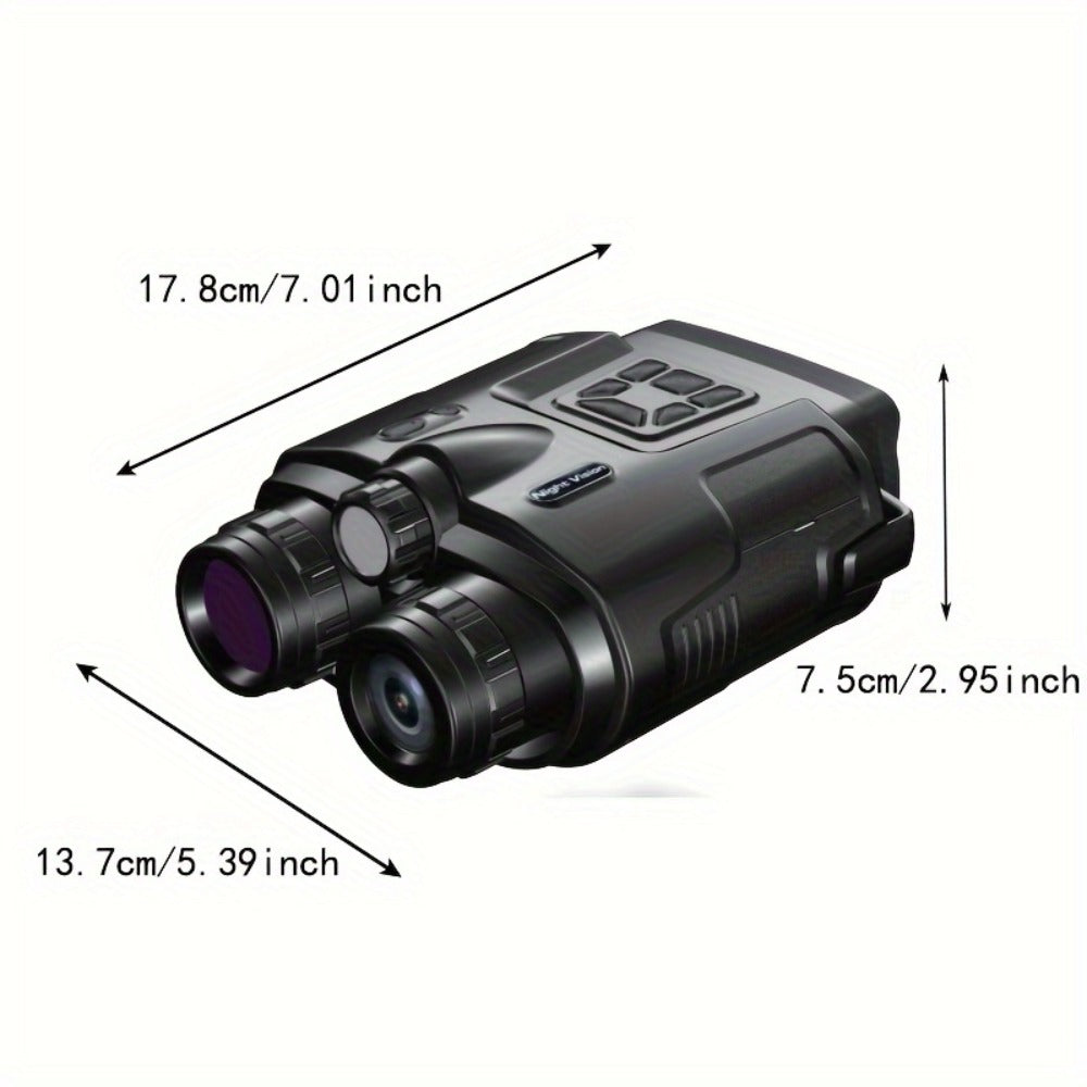 Night Vision Binoculars 4K Digital Infrared, 8x Digital Zoom 5x Optical Zoom, 5000mAh Battery, 3-inch HD Display, 64GB Card, Tactical Flashlight, for Hunting Wildlife Surveillance Outdoor