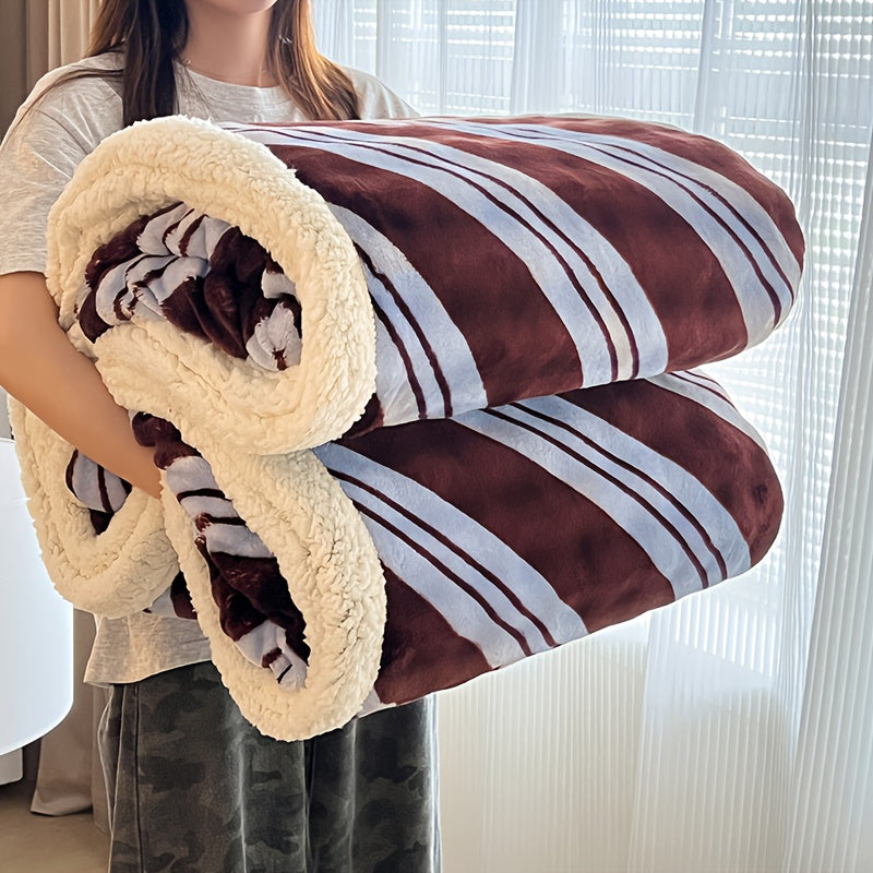 400-450gsm Heavyweight Flannel Blanket – Thick Warm Woven Throw for Bed, Sofa & Bedroom, Machine Washable, 16 Patterns, 4 Sizes