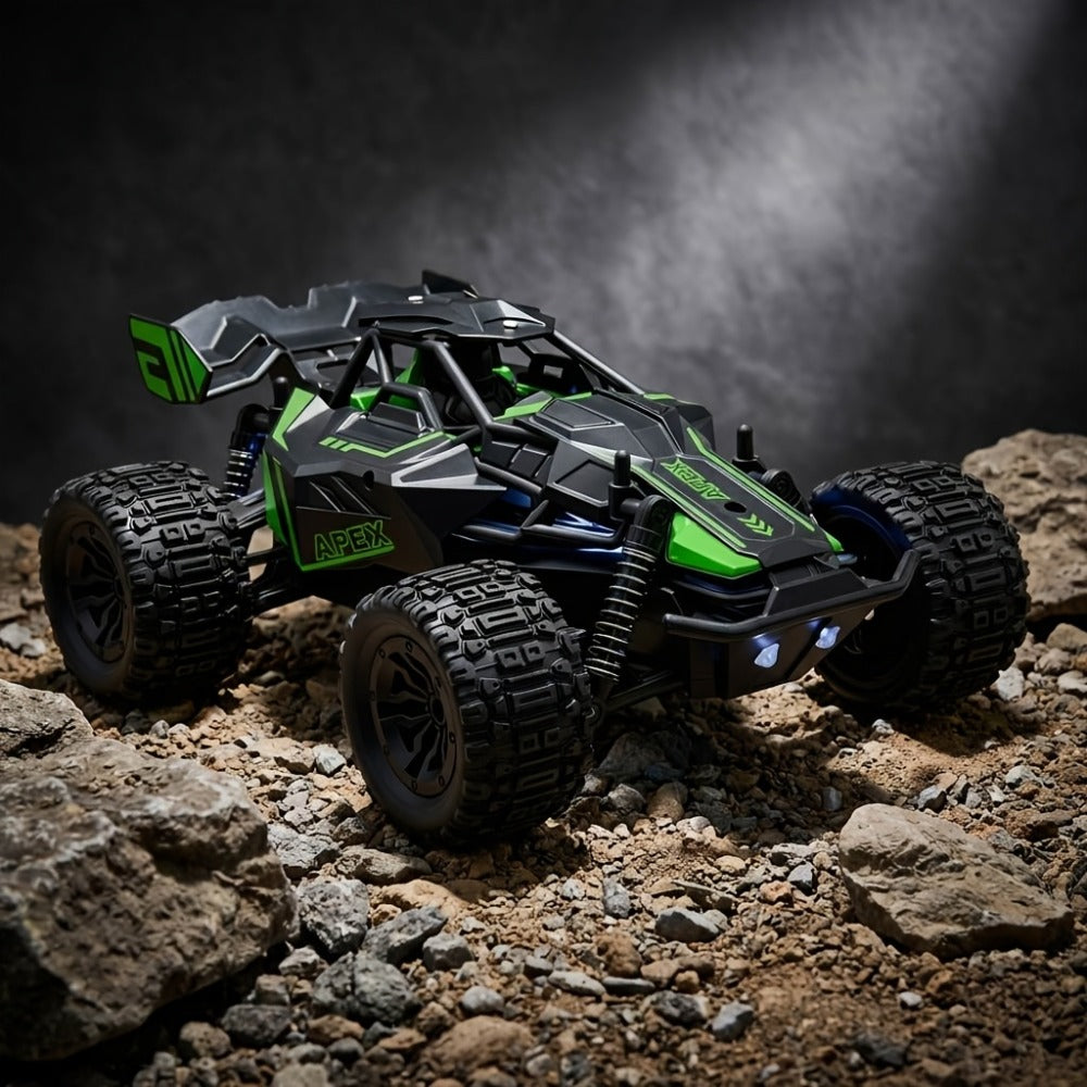 RC Monster Truck 1:20 Scale 4WD with LED Headlights, 2.4GHz All-Terrain Off-Road