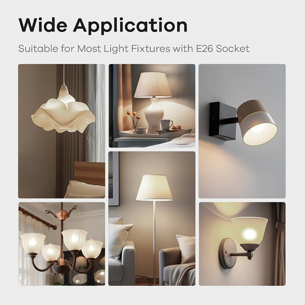 Dusk to Dawn LED Light Bulbs Photocell Sensor Auto On Off - 9W 60W Equivalent E26 Base 5000K Daylight & 2700K Warm White 6 or 12 Pack for Porch Garage Outdoor Security Indoor Lighting