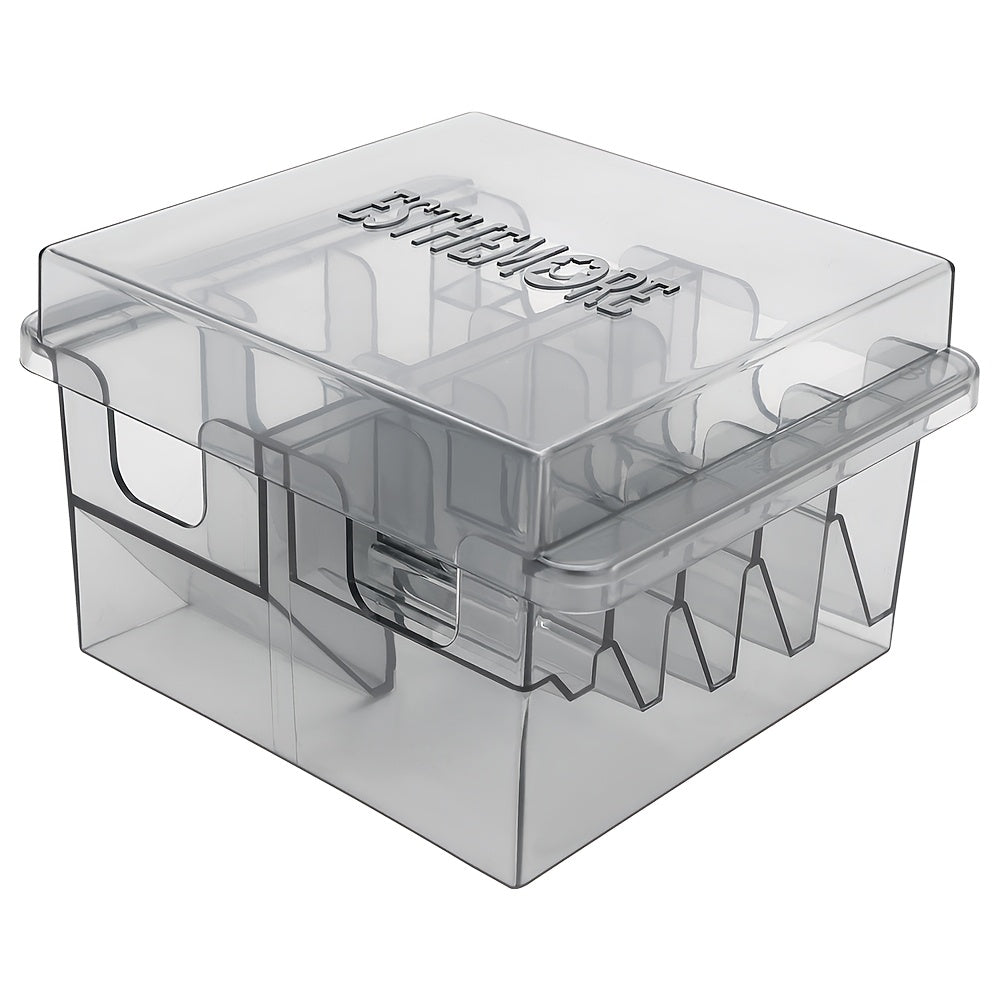 Barber Tool Organizer 8-Slot Clear Plastic Storage Box for Hair Clippers Scissors & Grooming Accessories – Transparent Salon Organizer for Home & Professional Barber Use