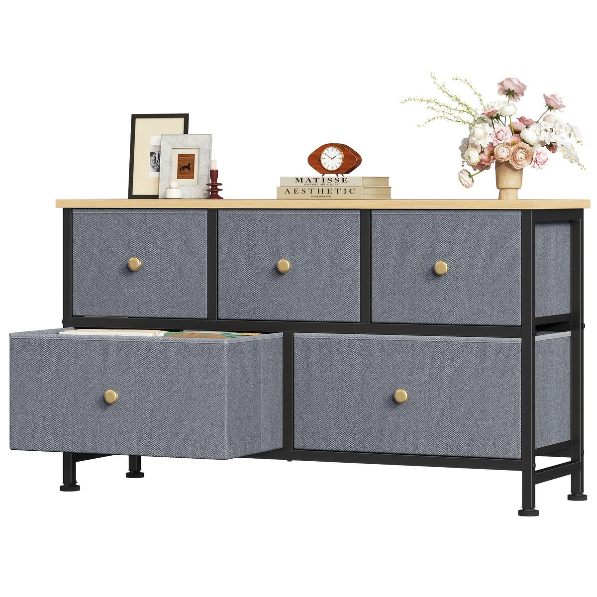 Dresser shown in the Blue - 5 Drawer option