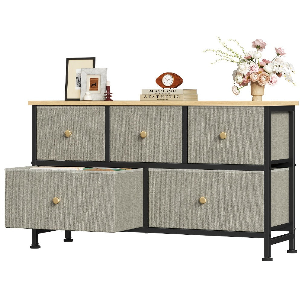 5-Drawer Metal Dresser with Multiple Color Options for Bedroom detail image - detail view 15