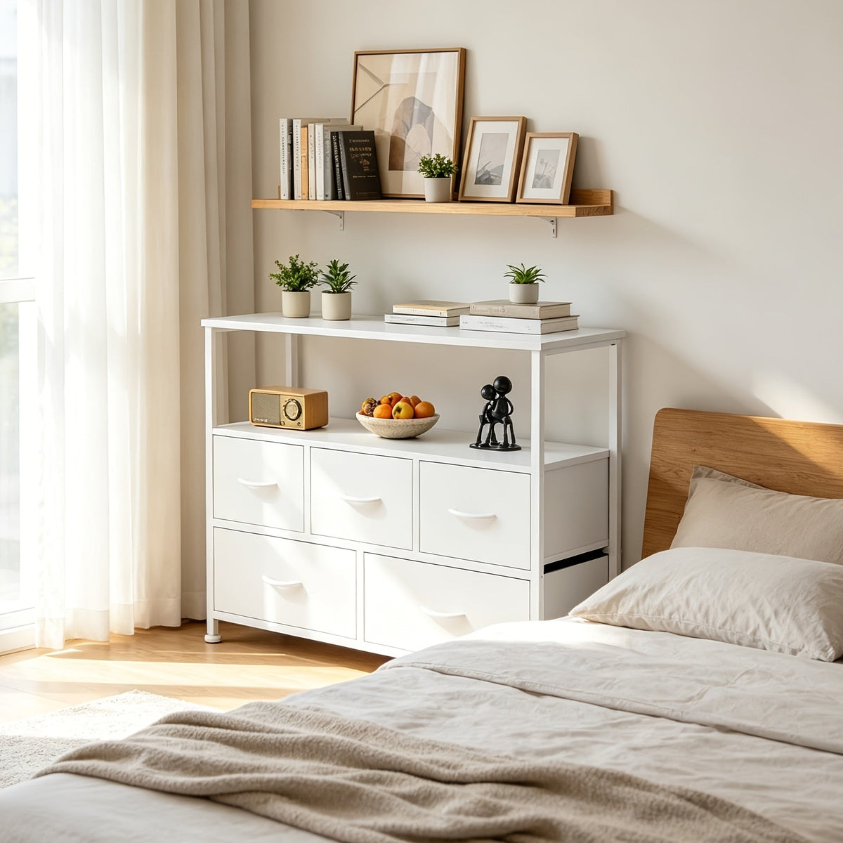 TV Stand shown in the Plastic track-White(No Charge) option