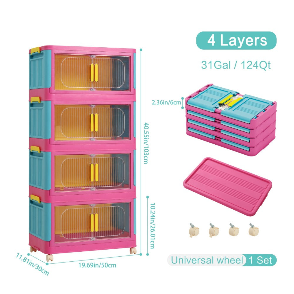 5-Tier Foldable Storage Organizer with Waterproof Protection and Stackable Design detail image - detail view 3