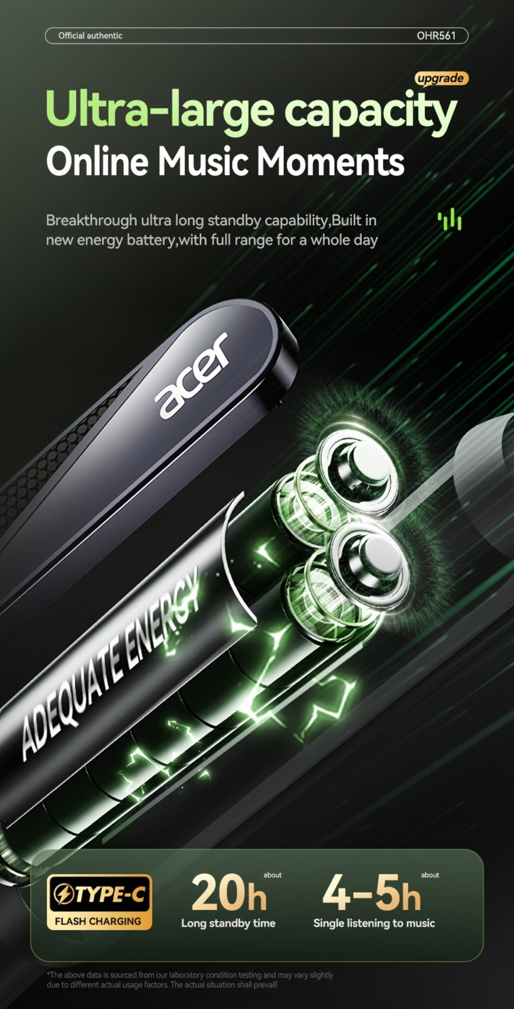 Acer TWS Wireless Earbuds Gaming Mode Low Latency, Noise Isolation Stereo Sound USB-C Charging Long Battery Life, Compatible with iPhone Android Smartphones Tablets for Gaming Workouts Flights Travel