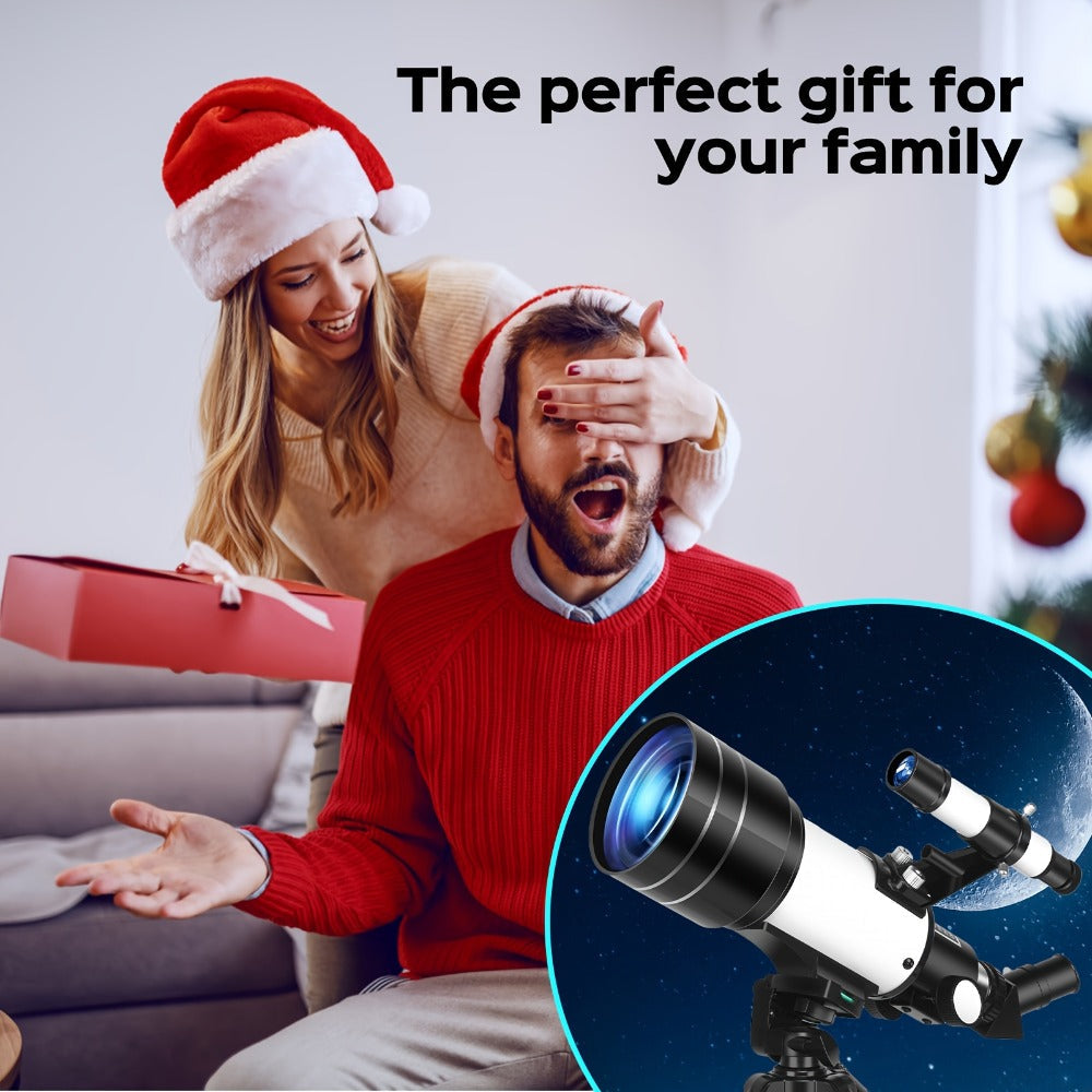 150X Telescope 70mm Aperture for Adults High Power Portable Monocular with Tripod Phone Holder Eyepiece Barlow Lens for Stargazing Nature Viewing Bird Watching Education Gift