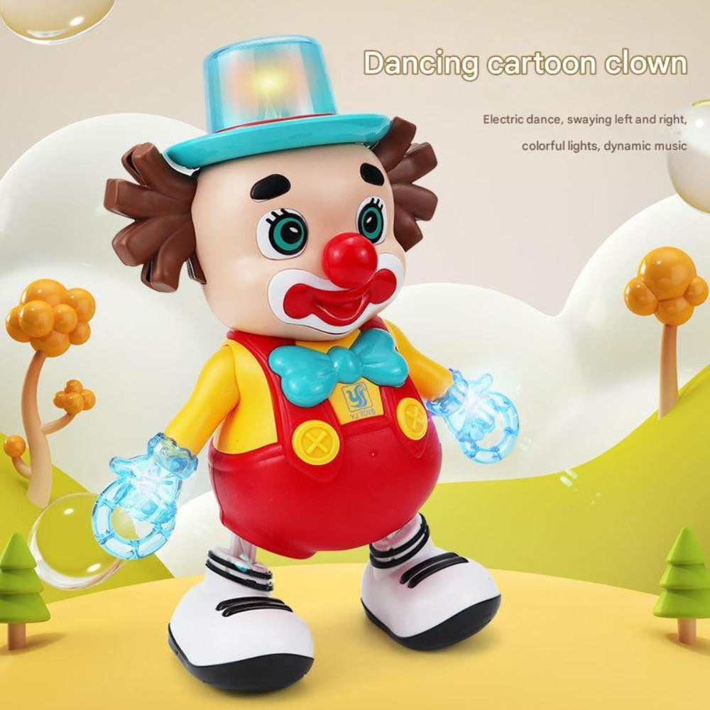 Dancing Clown Toy Doll with Light & Music, Swinging Fidget Toy for Kids Boys & Girls, Funny Weird Halloween Decoration, Christmas Birthday Gift for Children Ages 3+